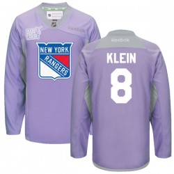 Kevin Klein New York Rangers Reebok Premier Purple 2016 Hockey Fights Cancer Practice Jersey