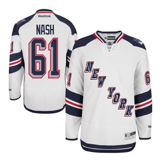 Rick Nash New York Rangers Reebok Premier White 2014 Stadium Series Jersey 