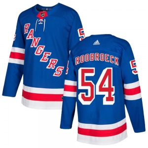 Dylan Roobroeck New York Rangers Adidas Authentic Royal Blue Home Jersey