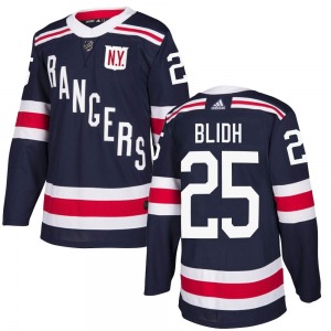 Anton Blidh New York Rangers Adidas Authentic Navy Blue 2018 Winter Classic Home Jersey