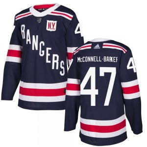 Bryce McConnell-Barker New York Rangers Adidas Authentic Navy Blue 2018 Winter Classic Home Jersey