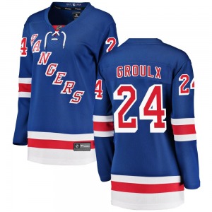 Women's Bo Groulx New York Rangers Fanatics Branded Breakaway Blue Home Jersey