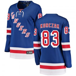 Women's Ryder Korczak New York Rangers Fanatics Branded Breakaway Blue Home Jersey