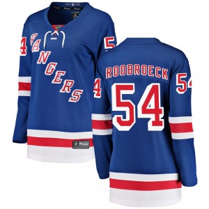 Women's Dylan Roobroeck New York Rangers Fanatics Branded Breakaway Blue Home Jersey