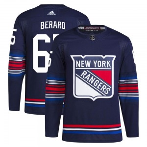 Brett Berard New York Rangers Adidas Authentic Navy Alternate Primegreen Jersey