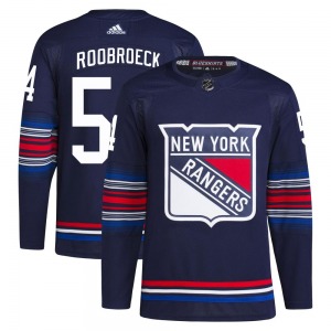 Dylan Roobroeck New York Rangers Adidas Authentic Navy Alternate Primegreen Jersey