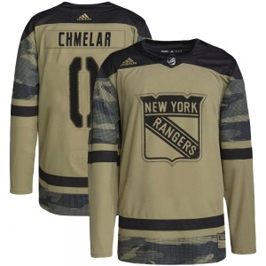 Youth Jaroslav Chmelar New York Rangers Adidas Authentic Camo Military Appreciation Practice Jersey