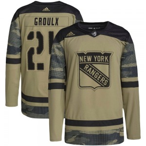 Youth Bo Groulx New York Rangers Adidas Authentic Camo Military Appreciation Practice Jersey