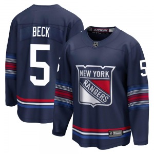 Youth Barry Beck New York Rangers Fanatics Branded Premier Navy Breakaway Alternate Jersey