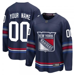 Youth Custom New York Rangers Fanatics Branded Premier Navy Custom Breakaway Alternate Jersey