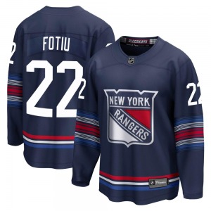 Youth Nick Fotiu New York Rangers Fanatics Branded Premier Navy Breakaway Alternate Jersey