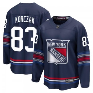 Youth Ryder Korczak New York Rangers Fanatics Branded Premier Navy Breakaway Alternate Jersey