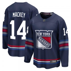 Youth Connor Mackey New York Rangers Fanatics Branded Premier Navy Breakaway Alternate Jersey