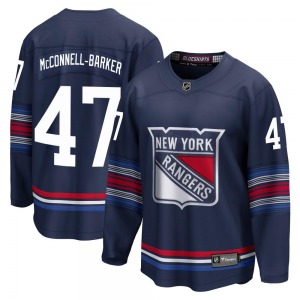 Youth Bryce McConnell-Barker New York Rangers Fanatics Branded Premier Navy Breakaway Alternate Jersey