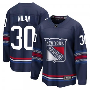 Youth Chris Nilan New York Rangers Fanatics Branded Premier Navy Breakaway Alternate Jersey