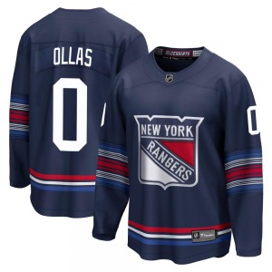 Youth Hugo Ollas New York Rangers Fanatics Branded Premier Navy Breakaway Alternate Jersey