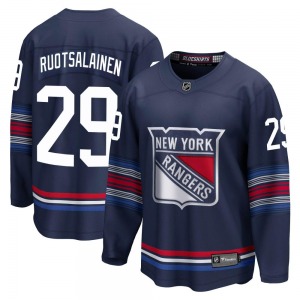 Youth Reijo Ruotsalainen New York Rangers Fanatics Branded Premier Navy Breakaway Alternate Jersey