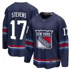 Youth Kevin Stevens New York Rangers Fanatics Branded Premier Navy Breakaway Alternate Jersey