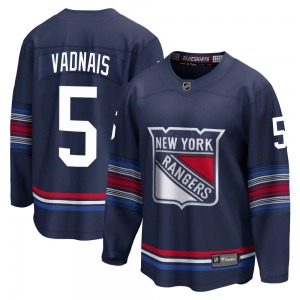 Youth Carol Vadnais New York Rangers Fanatics Branded Premier Navy Breakaway Alternate Jersey