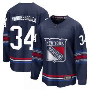 Youth John Vanbiesbrouck New York Rangers Fanatics Branded Premier Navy Breakaway Alternate Jersey