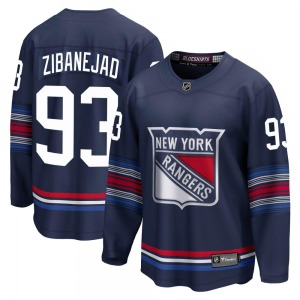 Youth Mika Zibanejad New York Rangers Fanatics Branded Premier Navy Breakaway Alternate Jersey