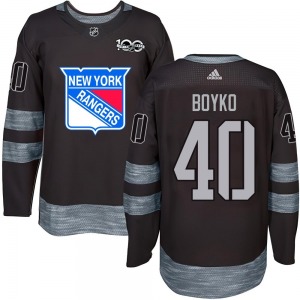 Youth Talyn Boyko New York Rangers Authentic Black 1917-2017 100th Anniversary Jersey