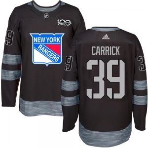 Youth Sam Carrick New York Rangers Authentic Black 1917-2017 100th Anniversary Jersey