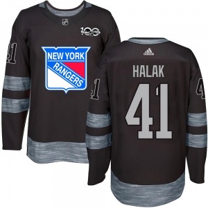 Youth Jaroslav Halak New York Rangers Authentic Black 1917-2017 100th Anniversary Jersey