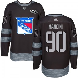 Youth Victor Mancini New York Rangers Authentic Black 1917-2017 100th Anniversary Jersey