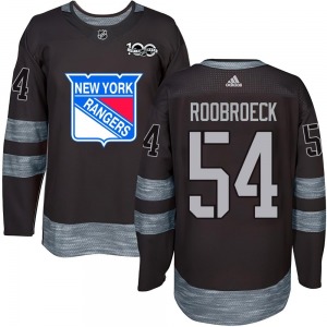 Youth Dylan Roobroeck New York Rangers Authentic Black 1917-2017 100th Anniversary Jersey