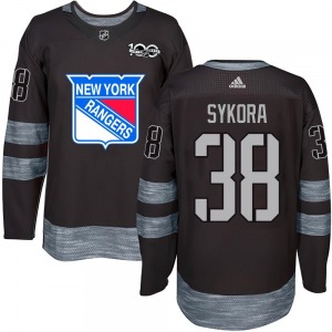 Youth Adam Sykora New York Rangers Authentic Black 1917-2017 100th Anniversary Jersey