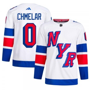 Jaroslav Chmelar New York Rangers Adidas Authentic White 2024 Stadium Series Primegreen Jersey