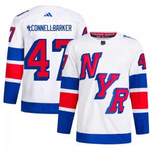 Bryce McConnell-Barker New York Rangers Adidas Authentic White 2024 Stadium Series Primegreen Jersey