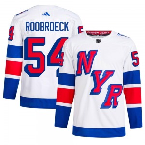 Dylan Roobroeck New York Rangers Adidas Authentic White 2024 Stadium Series Primegreen Jersey