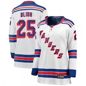 Women's Anton Blidh New York Rangers Fanatics Branded Breakaway White Away Jersey