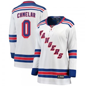 Women's Jaroslav Chmelar New York Rangers Fanatics Branded Breakaway White Away Jersey