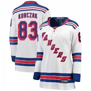 Women's Ryder Korczak New York Rangers Fanatics Branded Breakaway White Away Jersey