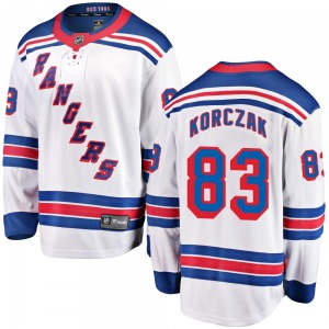 Ryder Korczak New York Rangers Fanatics Branded Breakaway White Away Jersey