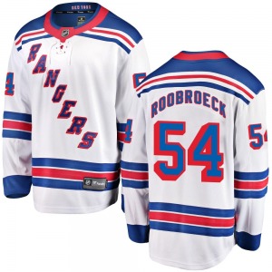 Dylan Roobroeck New York Rangers Fanatics Branded Breakaway White Away Jersey