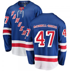 Bryce McConnell-Barker New York Rangers Fanatics Branded Breakaway Blue Home Jersey