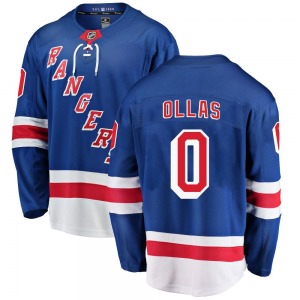 Hugo Ollas New York Rangers Fanatics Branded Breakaway Blue Home Jersey