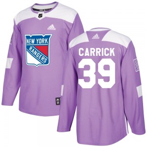 Sam Carrick New York Rangers Adidas Authentic Purple Fights Cancer Practice Jersey