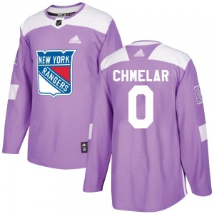 Jaroslav Chmelar New York Rangers Adidas Authentic Purple Fights Cancer Practice Jersey