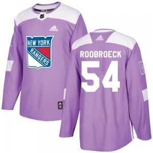 Dylan Roobroeck New York Rangers Adidas Authentic Purple Fights Cancer Practice Jersey