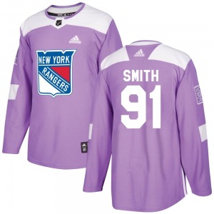 Reilly Smith New York Rangers Adidas Authentic Purple Fights Cancer Practice Jersey