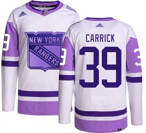 Sam Carrick New York Rangers Adidas Authentic Hockey Fights Cancer Jersey