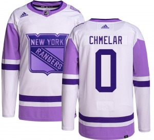 Jaroslav Chmelar New York Rangers Adidas Authentic Hockey Fights Cancer Jersey