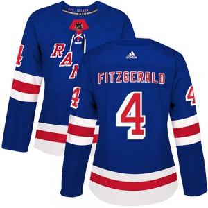 Women's Casey Fitzgerald New York Rangers Adidas Authentic Royal Blue Home Jersey