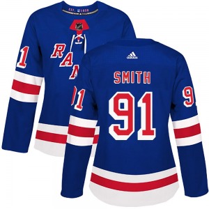 Women's Reilly Smith New York Rangers Adidas Authentic Royal Blue Home Jersey