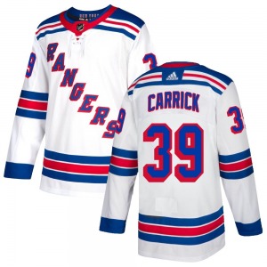 Youth Sam Carrick New York Rangers Adidas Authentic White Jersey